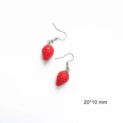 Cute Jewelry Bulk Wholesale Chocolate Strawberry Cake Popcorn Drink Coke Bottle Cap Miniature Food Resin Earrings for Women