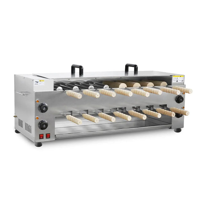 Chimney Cake Oven 6KW Crepe Grill Machine 220V/110V Stainless Steel Bread Roll Ice Cream Cone Cotolacachi Waffle Maker