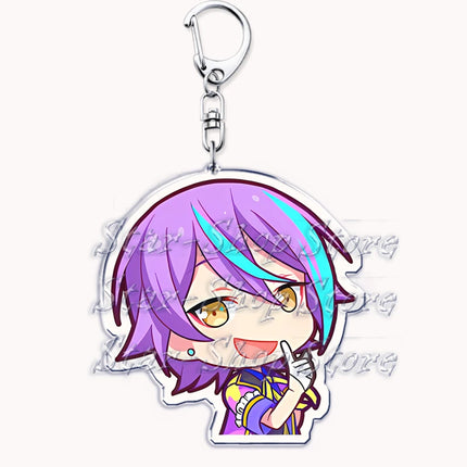 VIRTUAL SINGER Wonderlands Showtime Keychains Keyrings for Accessories Touya Emu Rui Akito Tsukasa Key Chain Jewelry Fans Gifts