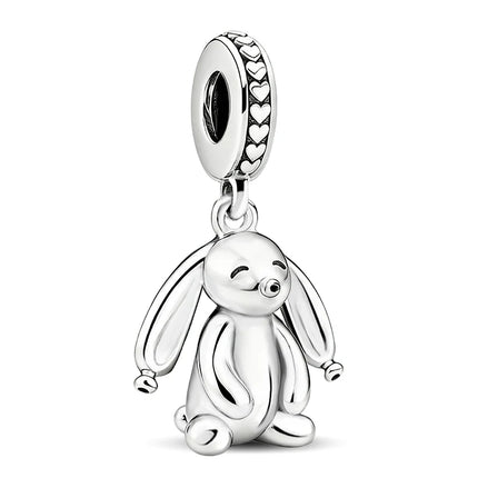 925 Sterling Silver Hedgehog Dinosaur Animal Series Spot Dog Charms Beads Fit Original Pan Bracelet High Quality DIY Jewelry