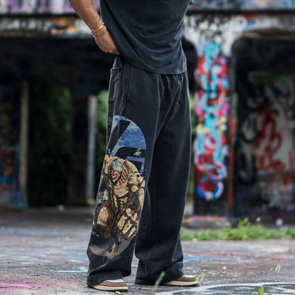 Hip Hop Attack on Titan Pants Men Baggy Popular Trouser Wide Leg Harajuku New Y2k Streetwear Casual Vintage Joggers Men Clothing