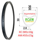 29-36-30 Asymmetric / XC Weight Rim / China Mainland|28 Holes|UD Matte