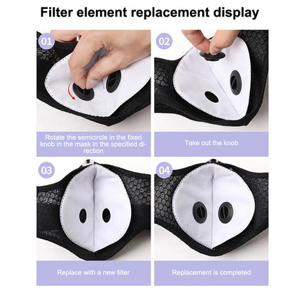Men's Cycle-Ready Face Mask with Active Carbon Filters and Dust Goggles