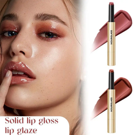 HOUR GLASS Multiple Colors Solid Lip gloss Deeply Moisturizing Lip Gloss Lip Glaze Shiny Solid Lip Gloss Long-lasting Lip Makeup