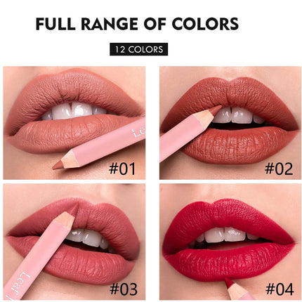 Nude Brown Lip Liner Pencil Lipstick Matte Smooth Waterproof Lipliner Long Lasting Non-stick Cup Lipstick Pen Beauty Makeup