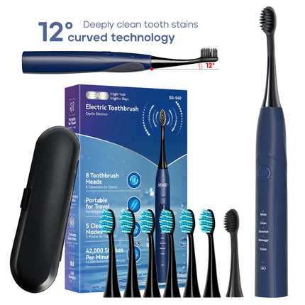 Seago Electric Toothbrush Two-engines Magnetic Core Oral Care Smart Adult Timer Brush Waterproof Brushes SG540