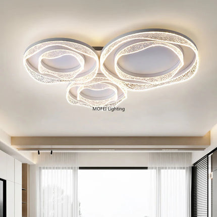 Nordic Minimalist LED Ceiling Light Modern Home Decor Fixture for Living Room Bedroom Salon Practical Interior Lighting Lamparas