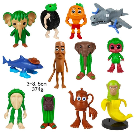 Tungtungtung Shanhaijing Wooden Stick Man Shark Model Funny Doll Action Figures Decorations PVC Toys Collectible Kid Boy Gifts