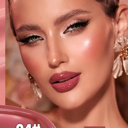 QIBEST Mirror Pearl Lipgloss Long Lasting Moisturizing Lipstick Shine Glitter Lip Glaze Non Stick Cup Jelly Pout Lip Tint Makeup