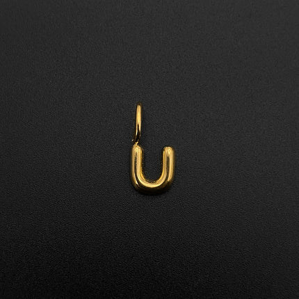 eManco Stainless Steel Gold-plated Charms Modern Style 3D Bubble Alphabet Elements DIY Necklace Bracelet Jewelry Making