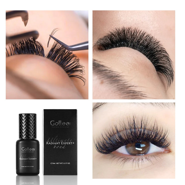 Gollee Glue for Eyelashes 0.5s Eyelash Extensions Professional Eyelash Adhesive Waterproof Lash Supplies for Salon Eyelash Glue