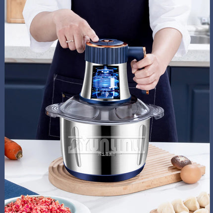 5L Electric Meat Grinder Stainless Steel Meat Cutting Grinding Machine Multifunctional Food Crusher