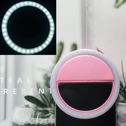 Led Selfie Ring Light Mobile Phone Lens LED Selfie Lamp Ring for IPhone Samsung Xiaomi Huawei Phone Selfie Clip Light Accessoire