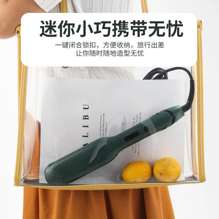 Portable home-use volumizing hair curler with negative ions for volumizing hair at the roots and creating cornrows