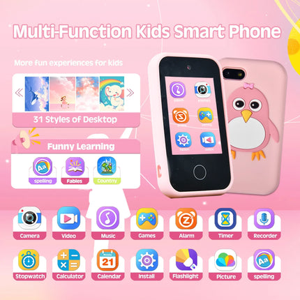 Children Phone Educational Toys MP3 Music Player Games Musical Toy Baby Mobile Selfie Camera Toys for Kids Birthday Gifts