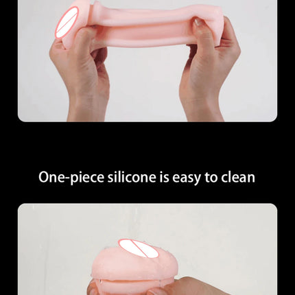 Men's Masturbation Cup Penis Trainer Male Manual Masturbator Hands-Free Suction Cup 3D Simulation Pocket Pussy Sex Toy For Men
