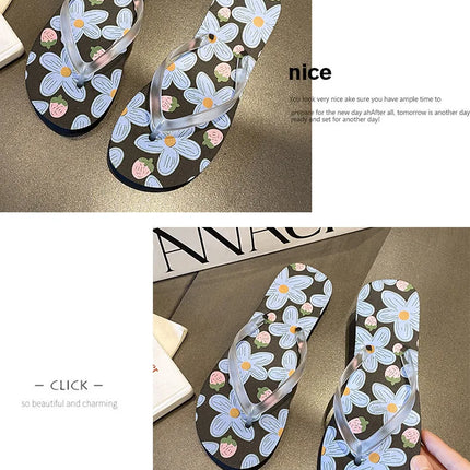 Flip Flops Trendy Summer Outerwear Fashionable Clip On Beach Slippers Anti Slip Couple'S Splint Slippers Leisure Convenience