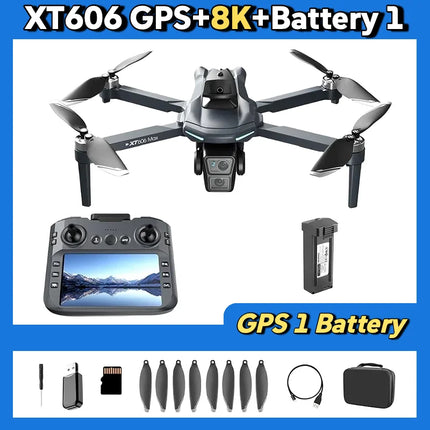 2026 Lenovo XT606 MAX GPS Drone 4k Professional 8K HD Camera FPV Wish Screen Drone 360° Obstacle Avoidance Quadcopter Toys Drone
