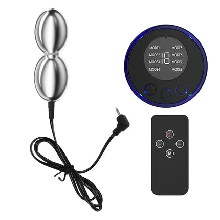 New Bipolar Electric Shock Anal Plug Vestibular Male and Female Metal Anal Plug SM Remote Electric Shock Stimulator Sex Toys 18+