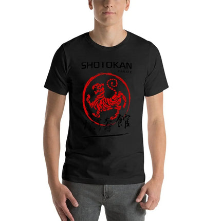 Shotokan Karate Tiger T-Shirt cute clothes anime figures tops street wear mens t shirts top quality