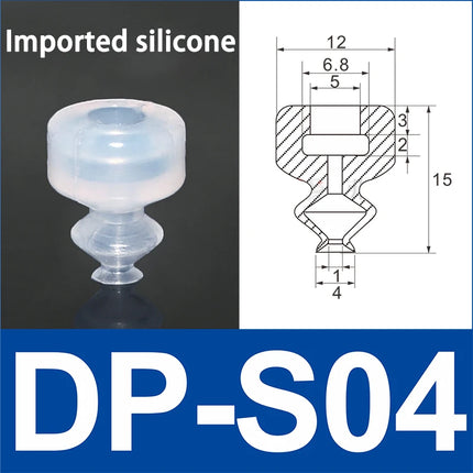 10Pcs Industrial robotic arm small vacuum suction cup single-layer SP double-layer DP three-layer MP silicone strong suction cup