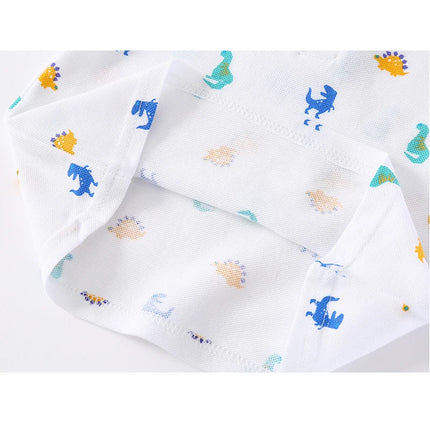 1-7Y Dino Full Print Children Polo for Boys Clothes Summer Collar Baby Boy Tshirt Grey Cotton Fashion Toddler Top Shirt Boutique