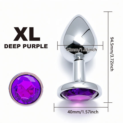 5PCS XS/S/M/L/XL Metal Anal Plug Butt Plug Sex Toy Butt Toy for Women Men Couples Adult Game Masturbator Anal Diamond Sex Toys