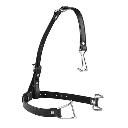 SM mouth plug female slave mouth plug stainless steel clip plug couple sex toys open mouth gag harness plug training sex product