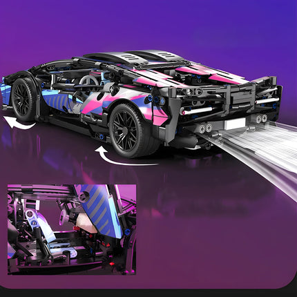 Technical Racing Sport Car Model Building Blocks technic adults 1:14 DIY Supercar Brick Puzzle Toys Kid Adult Gift（1314+granule）