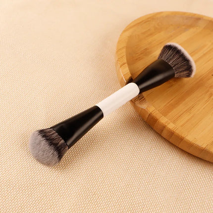 1pc Double ended Angled Foundation Makeup brushes multifunctional Blush Make up brush wood handle cosmetic tool Mari F4