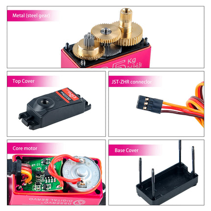 DS3225 25Kg RC Digital Servo 180 270 Degree Waterproof servo high torque Full Metal Gear for DIY Baja Car RC Robotic Arm