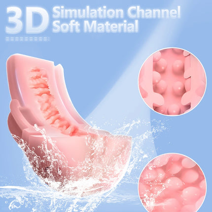 Manual Male Masturbator Men's Masturbation Cup With Suction Cup Soft Simulation Of Labia Vagina Structure Adult Sex Toy For Men