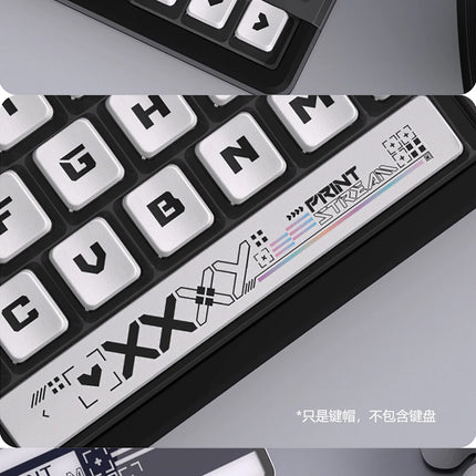 2025 New Eva Rebuild Of Evan Anime Figure Four Sided Side Transparent Pbt Thermal Sublimation Transparent Crystal  Key Cap Gifts