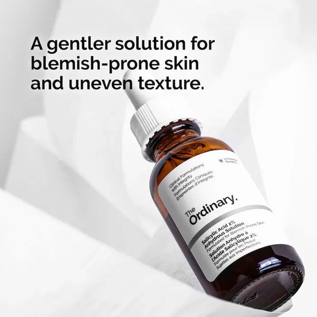 Salicylic Acid 2% Anhydrous Solution 30ml Remove Dirt Impurities Skin Surface Exfoliating Effect Minimise Appearance of Pores