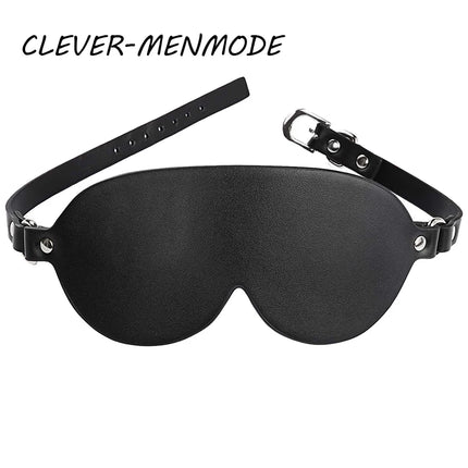 CLEVER-MENMODE BDSM Accessories Erotic Leather Mask For Sex Eyes Bandage Couple Sexy Games Sexules Toys For Adults 18 CMF387