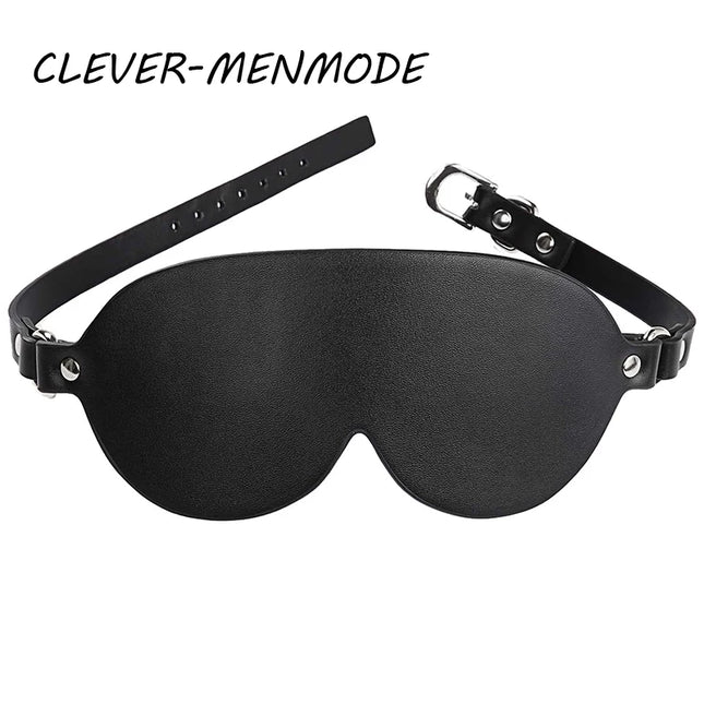 CLEVER-MENMODE BDSM Accessories Erotic Leather Mask For Sex Eyes Bandage Couple Sexy Games Sexules Toys For Adults 18 CMF387