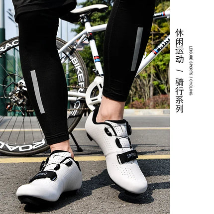 Professional Sneakers Men Ultralight  Cycling Shoes SPD Luminous Road Bike Shoes Self-Locking Bicycle  Cleat Shoes