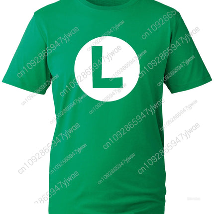 Mario Luigi Game Themed t-Shirt Retro Game Gift Top High-Quality Breathable Tee Cosplay Clothing Summer Men's women's T-shirts
