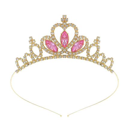 Kids Rhinestone Tiara Princess Headband for Girls Birthday Accessories Bridal Crystal Crown Tiara Wedding Hair Jewelry