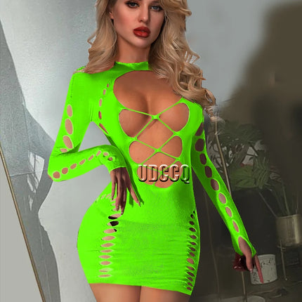 Sexy crochet Fishnet Cosplay Lingerie Babydoll Underwear costumes Chemises Sleepwear hoot sexy dress baby doll lingerie sexy