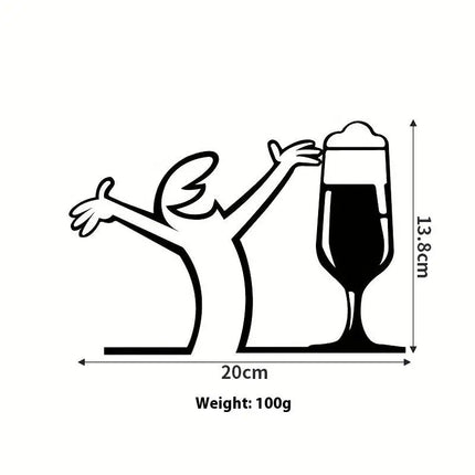 Line Figure Modern Metal Poster For Living Room Bedroom Switch Sticker Easy Hang Installation