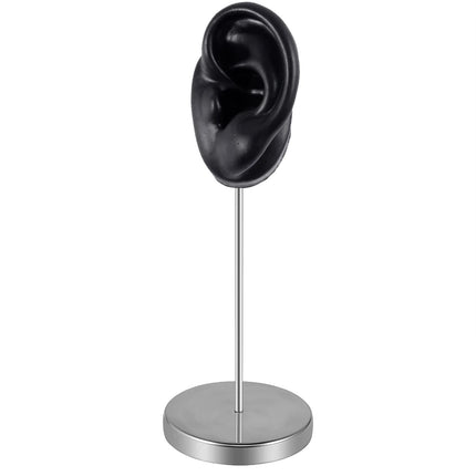 Soft Silicone Ear Model Tattoo Practice Body Jewelry Display Piercing Tools Earring Display Tool Metal Display Stand Kit