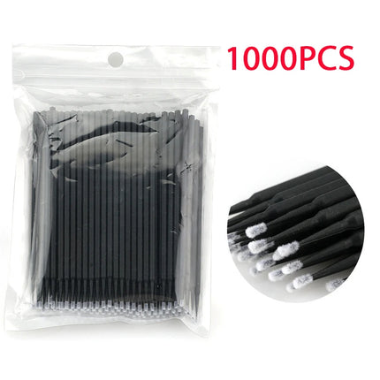 500/1000PCS Micro Brushes Eyelash Brushes Crystal Swab Microbrushes Eyelash Extension Tools Grafting Lash Removing Applicators