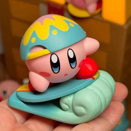 Q-version Anime Star Kirby Blind Box Handmade Beach Party Summer Surfing Tide Play Toy Baking Decoration Ornament Gift