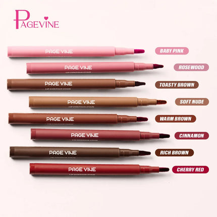 Waterproof Matte Lipliner Pencil Red Contour Tint Lipstick Long Lasting Non-stick Cup Moisturising Lips Makeup 8 Colors Velvet