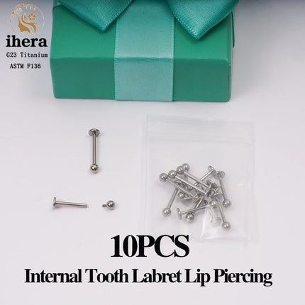 10PCS G23 Titanium Eyebrow Piercing Jewelry Nose Septum Piercing Ring C Rod 16G ASTM F136 Women Labret Lip Stud Wholesale