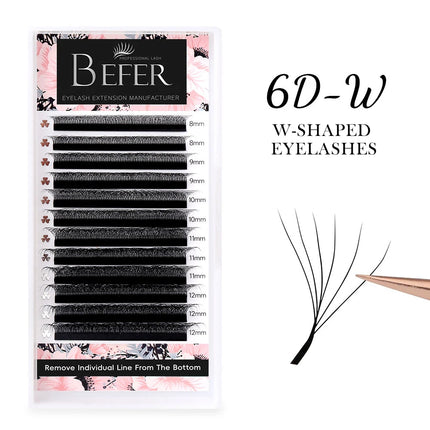 Befer Cilios YY/3D/4D/5D/6D W Shaped Fake Eyelashes Extension Technologic Fiber High Quality Soft Natural Professional Wholesale