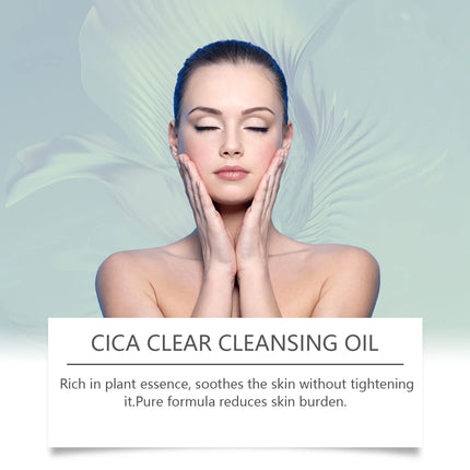Cica Clear Cleansing Makeup Removal Oil Facial Makeup Remover Clean Pores Moisturizing Refreshing Non-Tight Cleansing Oil