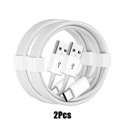 1-3Pcs 20W USB A to Type-c Fast Charging Cable 6.6ft/200cm for iPhone 16 15 Pro Pro Max Plus iPad Mini6 Air4 Pro Samsung Huawei