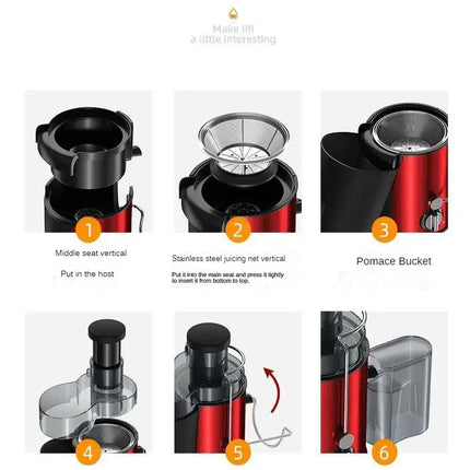 Stainless steel fruit juicer Centrifugal Strong Power Easy To Clean 800W Motor Big Mouth Large for Fruits And Vegetables